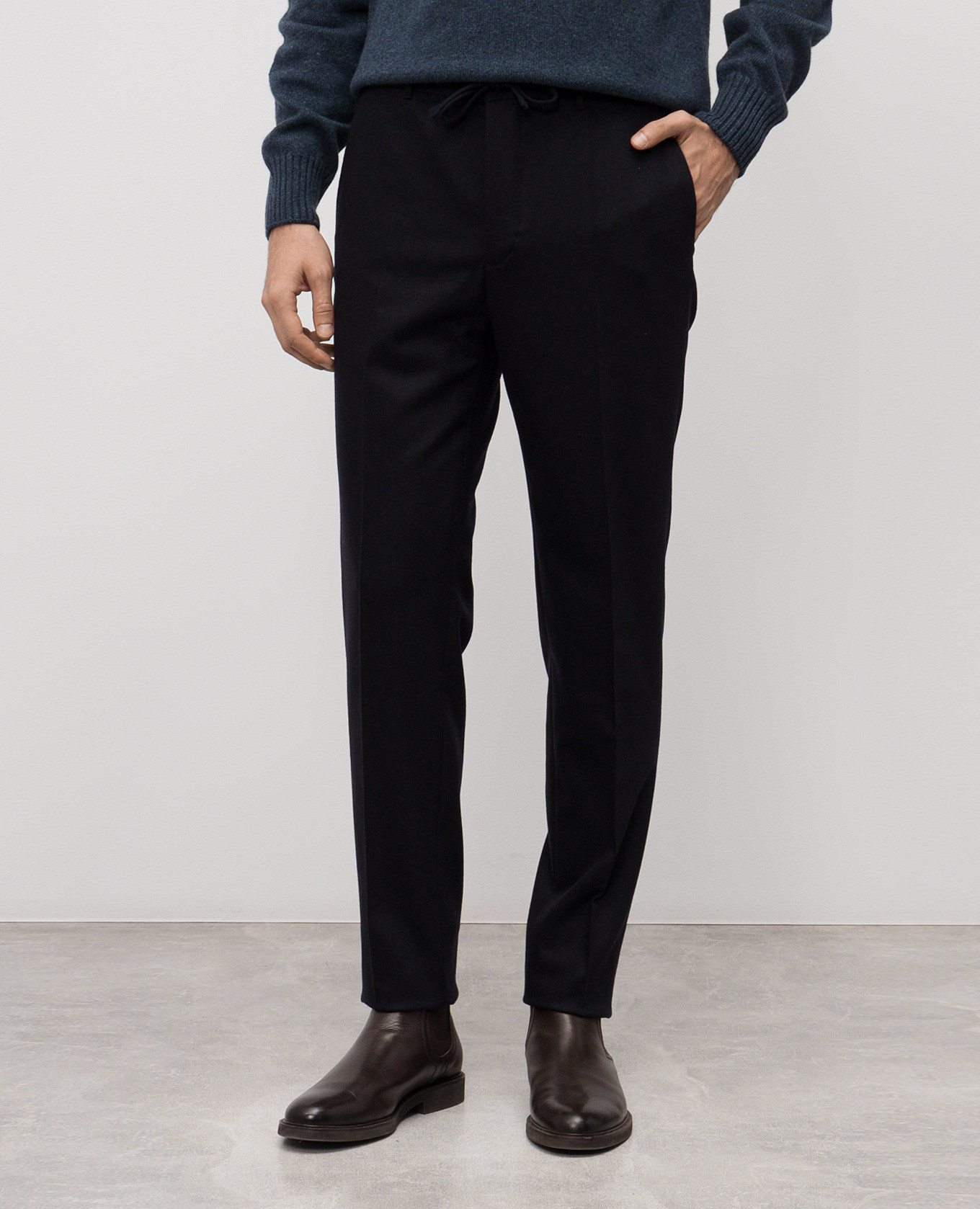 Blue wool and cashmere pants Slowear 3