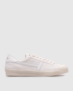 Tom Ford White suede sneakers with logo W3306LCL068N