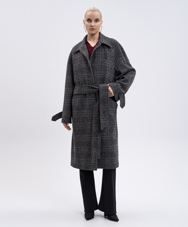コート BALENCIAGA Women Coats 838934TSU201269 Grey Balenciaga - Gray wool coat with a smell 838934TSU20 - shop