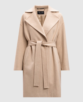 Heresis Beige coat made of wool for the smell G7195G400