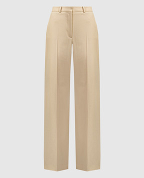 JOSEPH Morissey beige wool flared pants JP001582