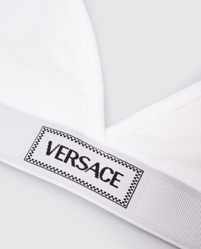 Versace White ribbed bodice with logo 10135031A09551