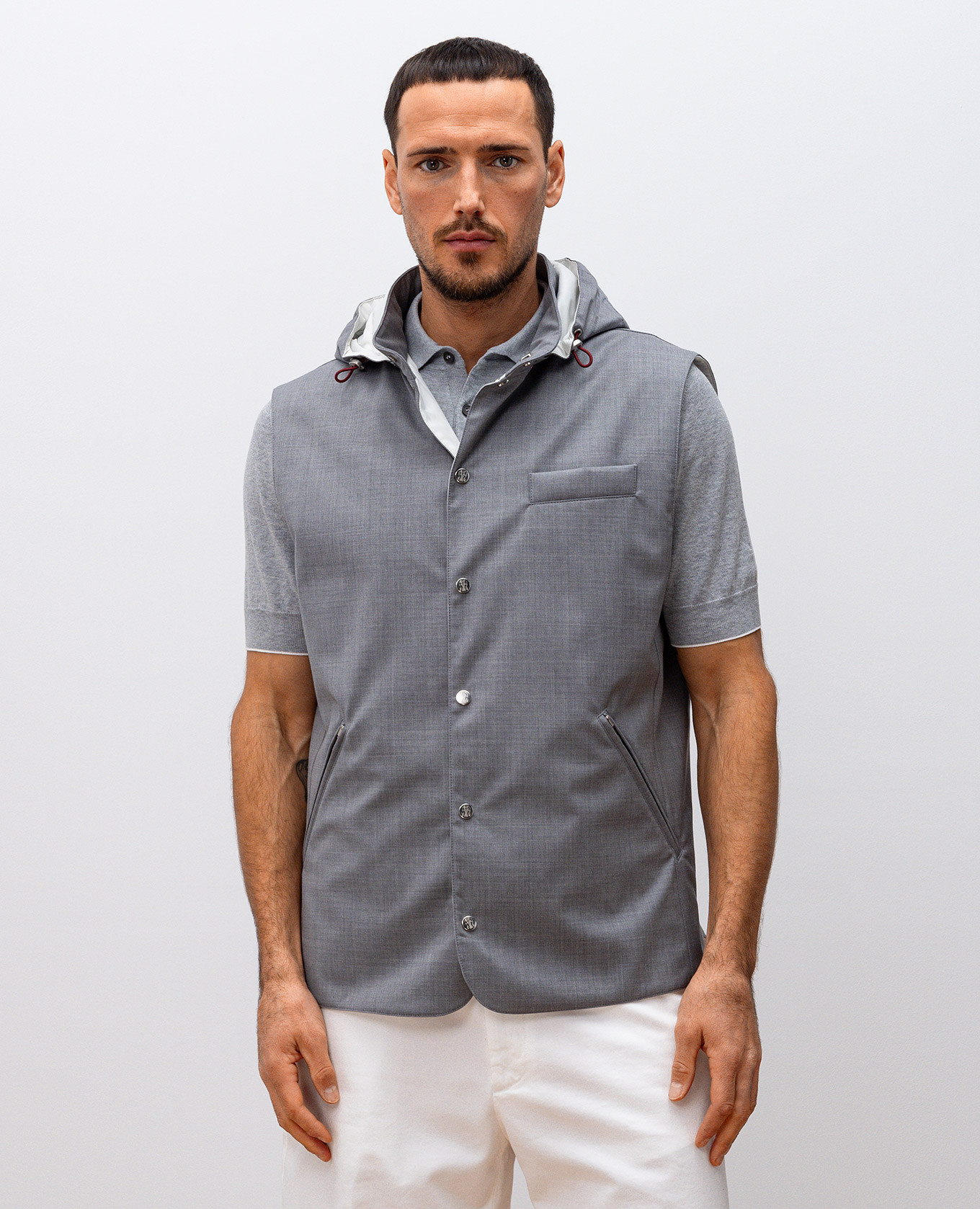 

Gray wool vest Brunello Cucinelli, Grey