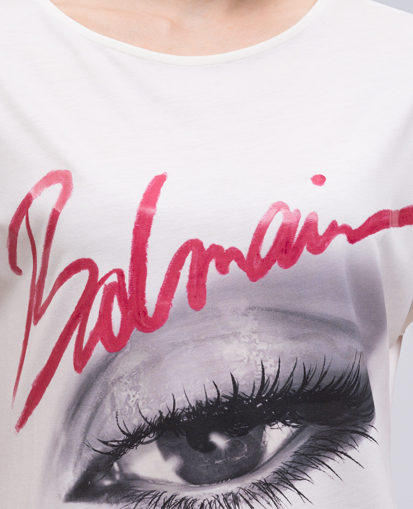 Beige T-shirt with logo Balmain 5