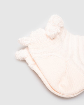 RiminiVeste Children's pink Ciocca socks in a woven pattern 4556