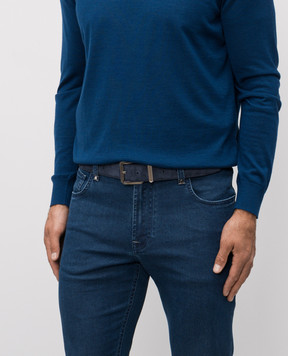 Stefano Ricci Blue suede belt N381SDA566P