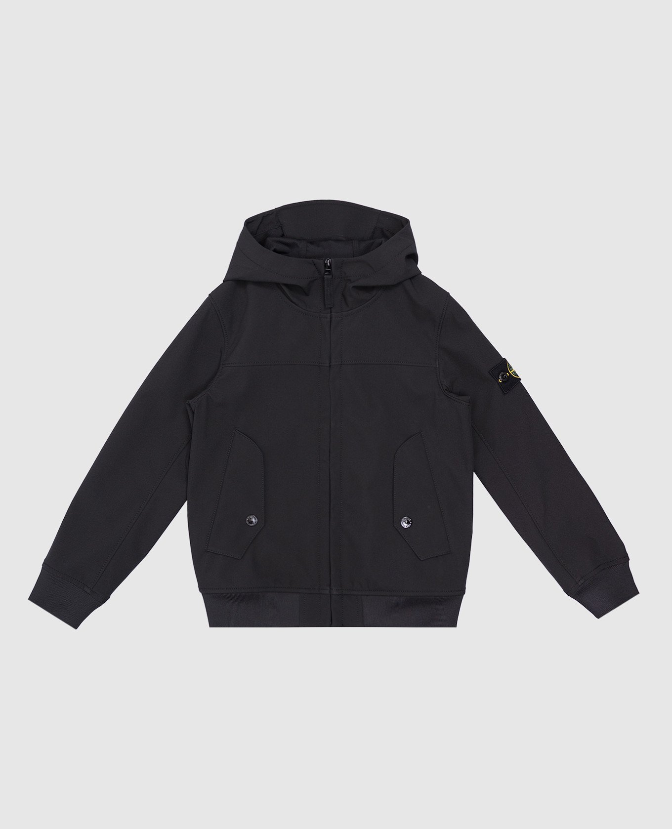 

Children's black jacket with patch Stone Island