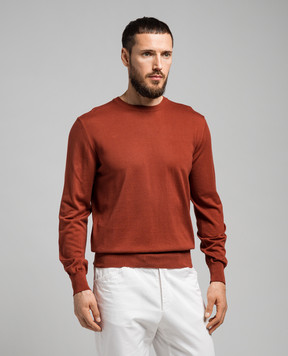 Cashmere&Whiskey Brown jumper with silk and cashmere FS02