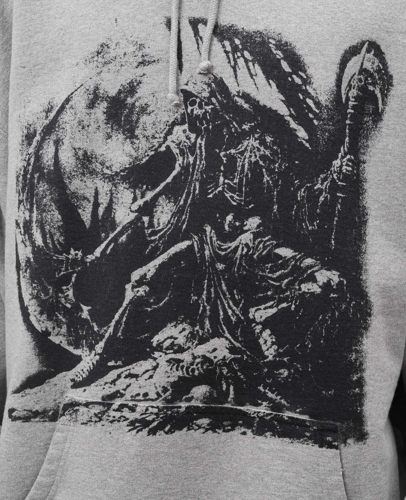 Gray melange printed hoodie Vetements 5