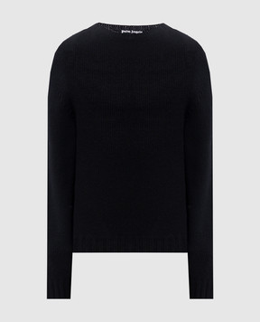 Palm Angels Black sweater with wool and cashmere PMHE027F25KNI002