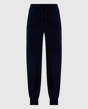 Twinset Blue wool and cashmere joggers 252TT3352