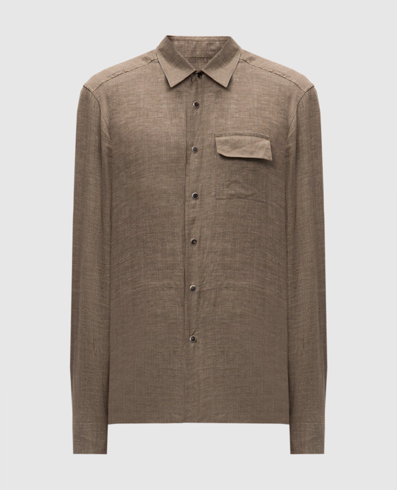 

Brown linen shirt Kiton