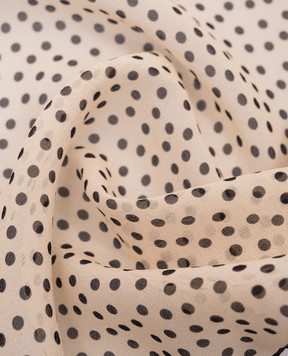 Valentino Beige scarf CHEZ VALENTINO made of polka dot silk 6W0EX002XFR
