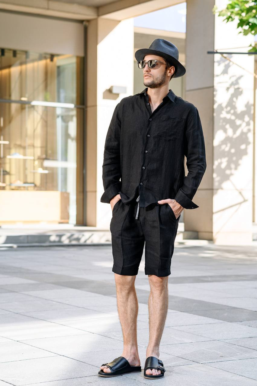 

Black linen shorts Cashmere&Whiskey
