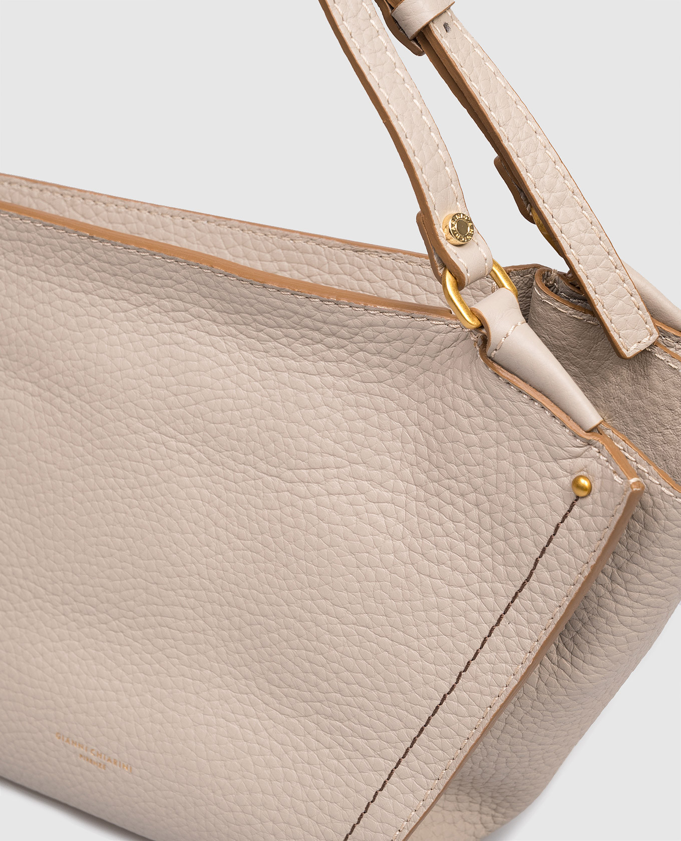 Bloom beige leather tote bag Gianni Chiarini 4