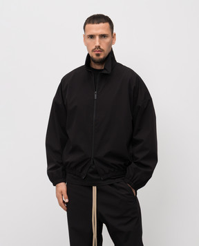 Fear of God Black windbreaker with logo patch FG25FW32327PON