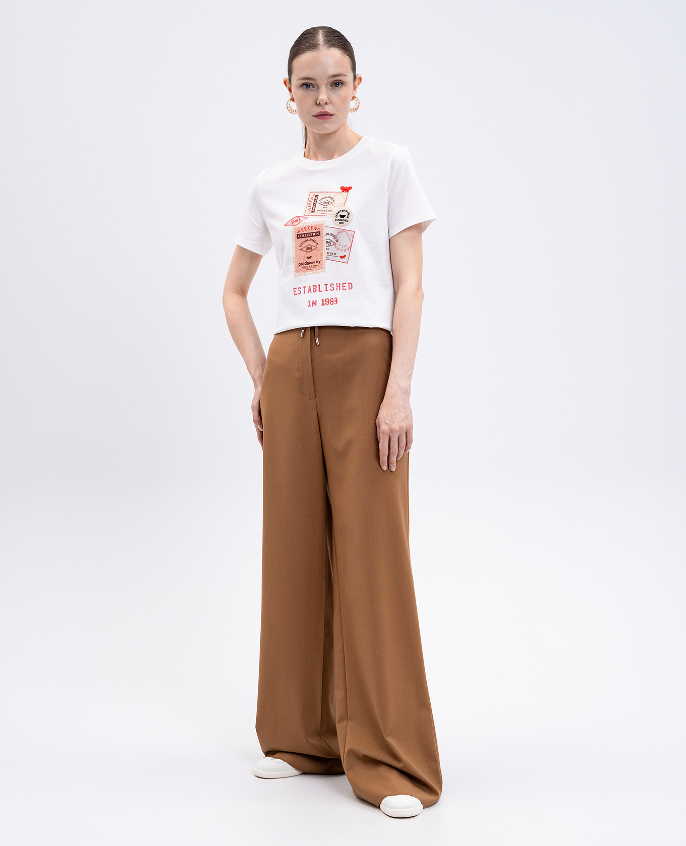 

White ARA T-shirt with print Max Mara Weekend