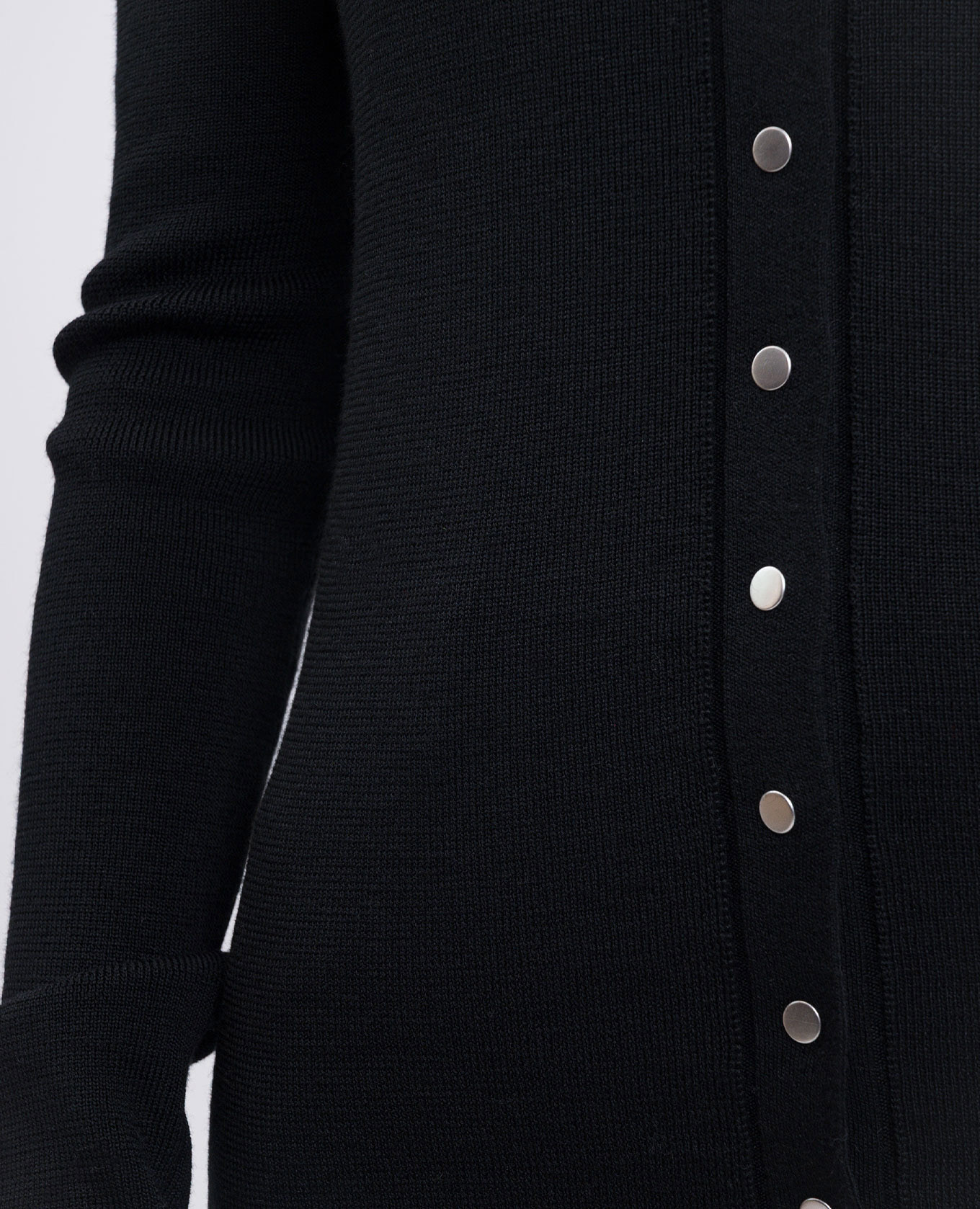 Black wool cardigan Jil Sander 5