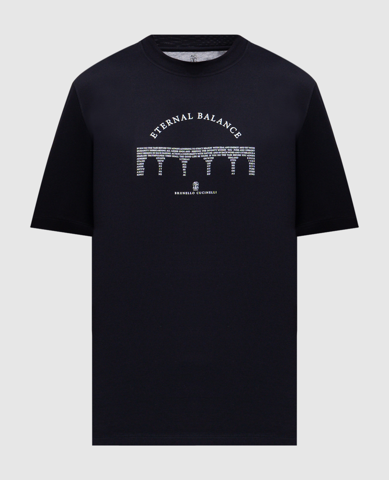 

Blue T-shirt with print Brunello Cucinelli