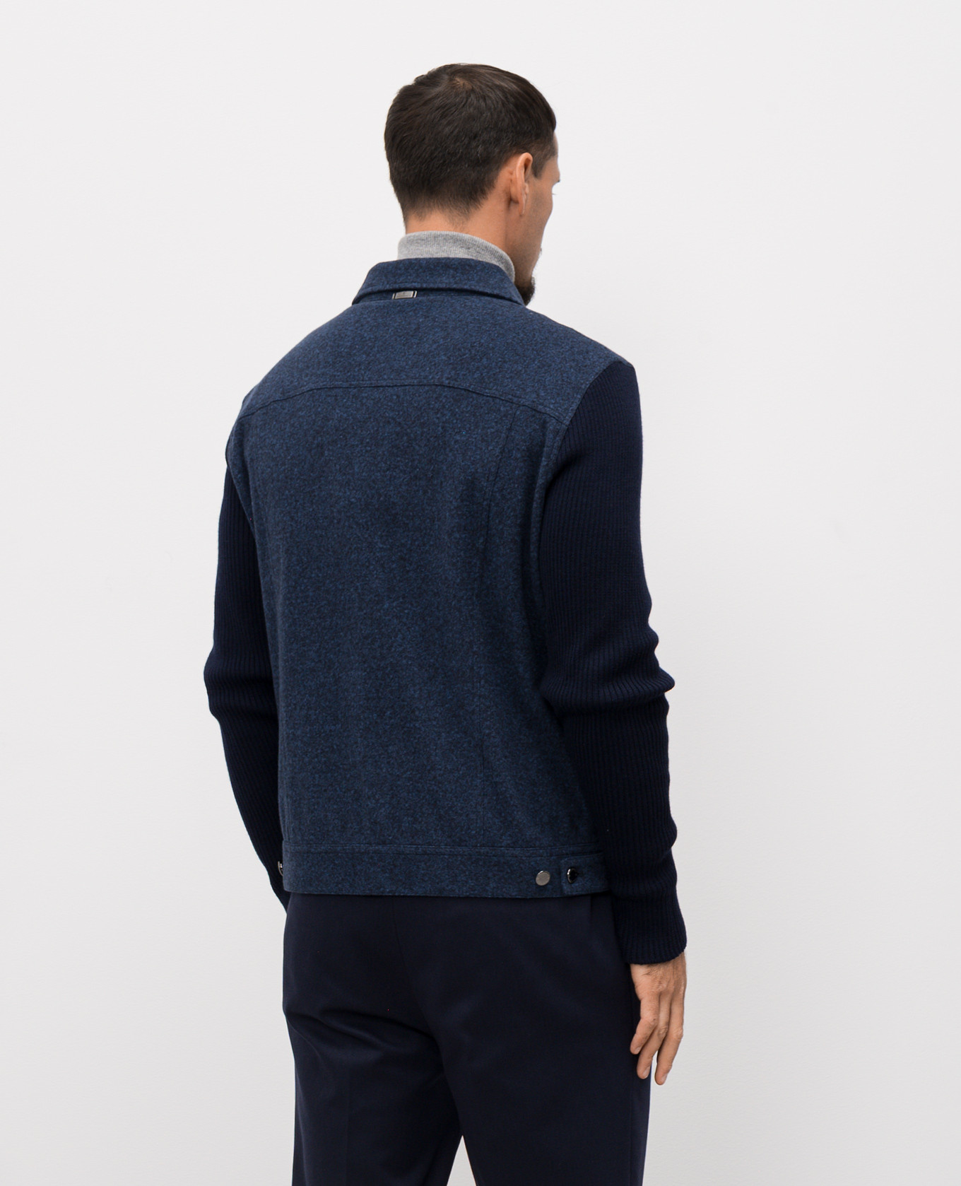 

Blue shirt-style wool jacket CAPOBIANCO
