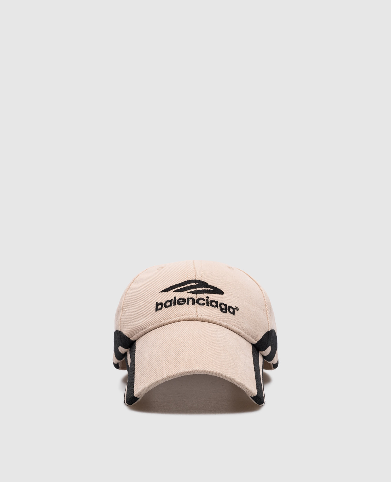Balenciaga - 3B Sports Icon beige cap with logo embroidery Balenciaga - 3B Sports Icon beige cap with logo embroidery