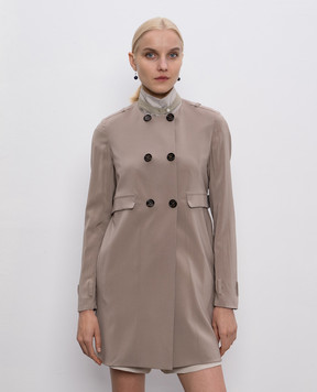 Brunello Cucinelli Reversible double-breasted silk trench coat M0S284579