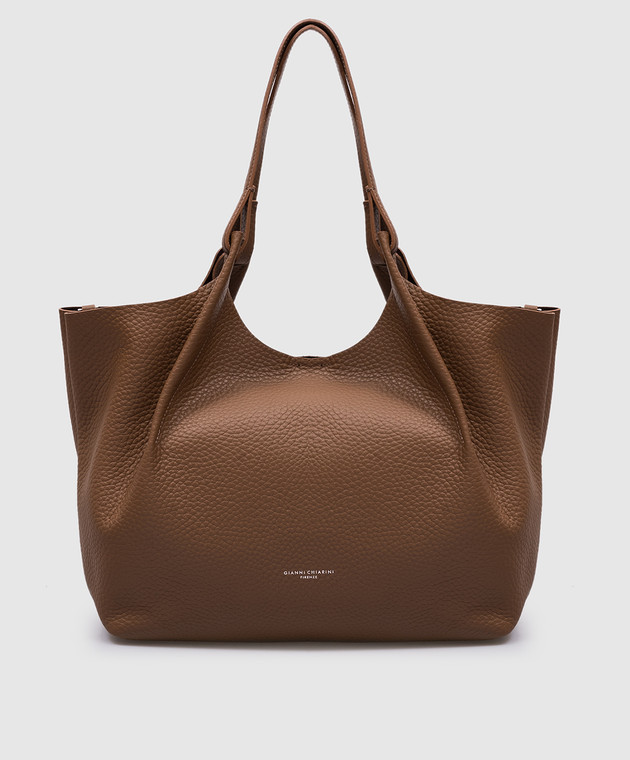 Gianni Chiarini - DUA brown leather tote bag with logo BS9720RNGDBL - buy  with Hungary delivery at Symbol