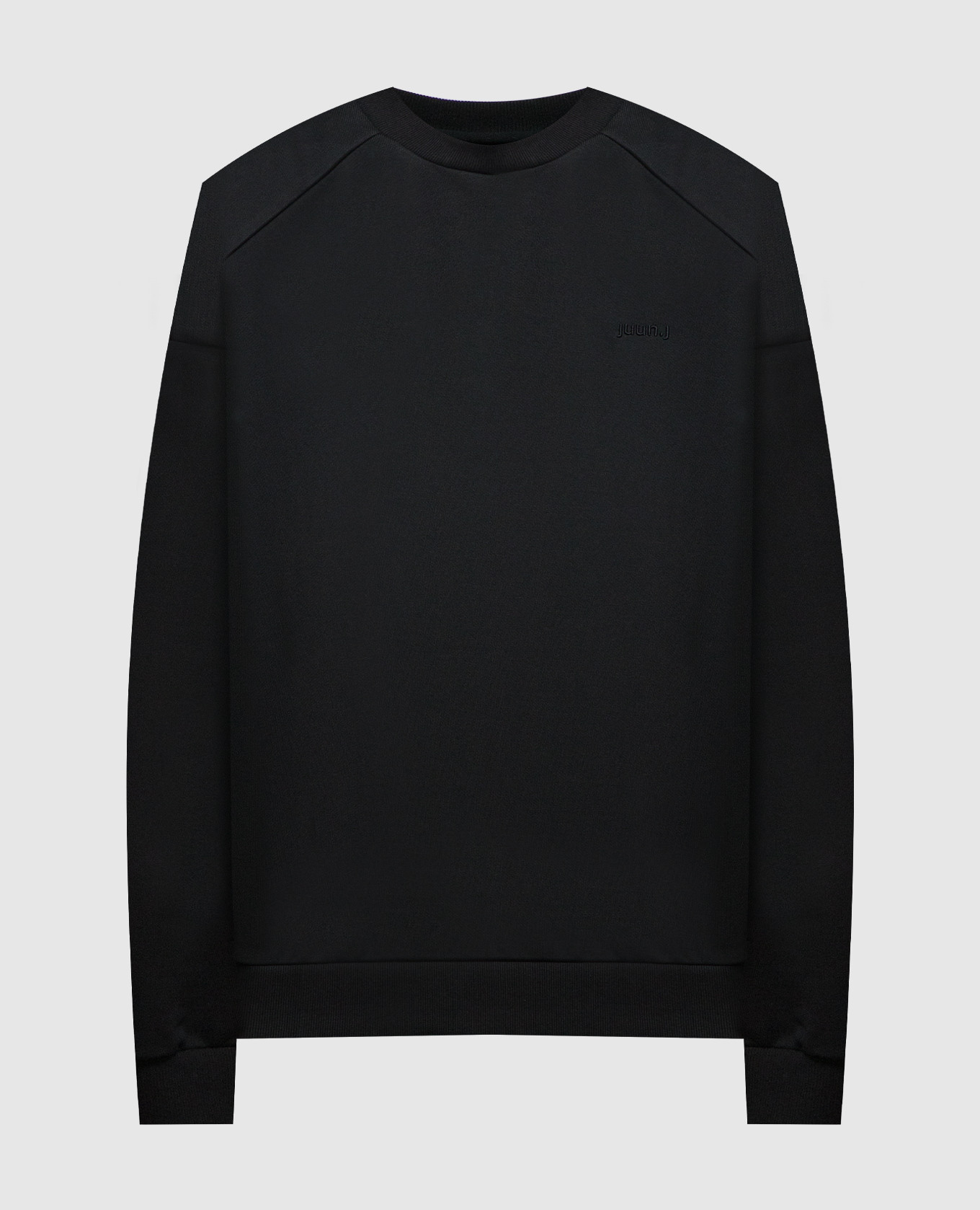 

Black sweatshirt with contrasting embroidery Juun.j