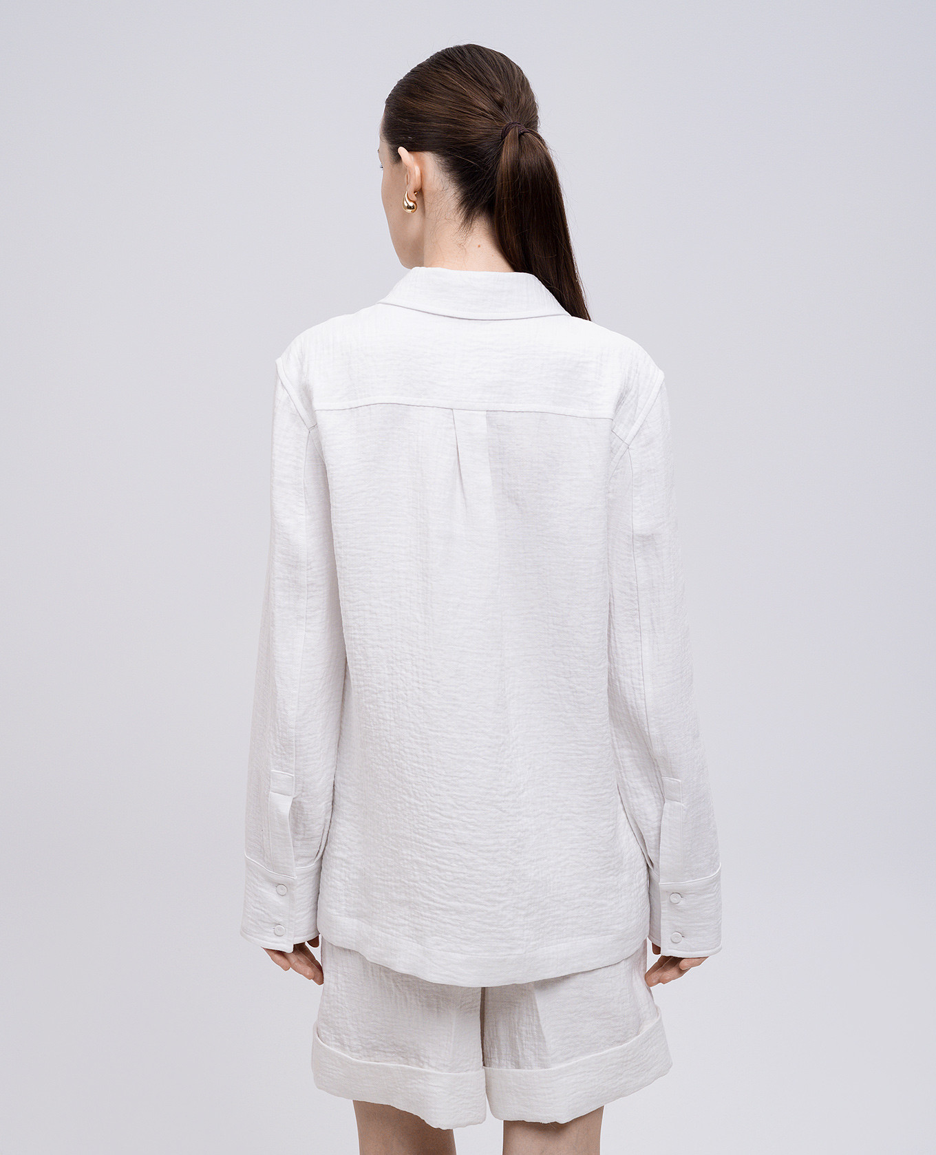

White linen shirt with a reaper effect Jil Sander