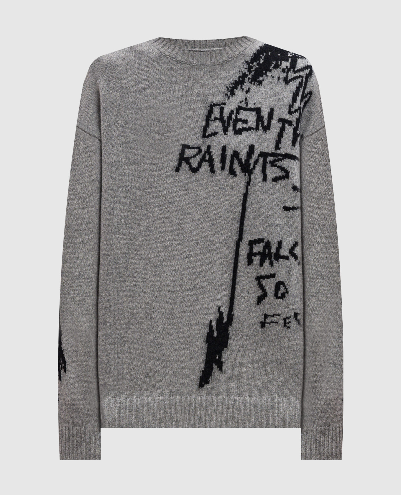 Gray sweater with wool with a pattern y`s yamamoto