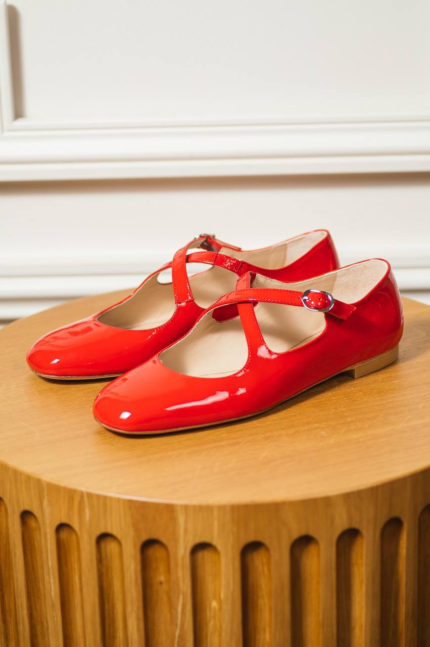 

Red patent leather ballet flats CLEM Stuart Weitzman
