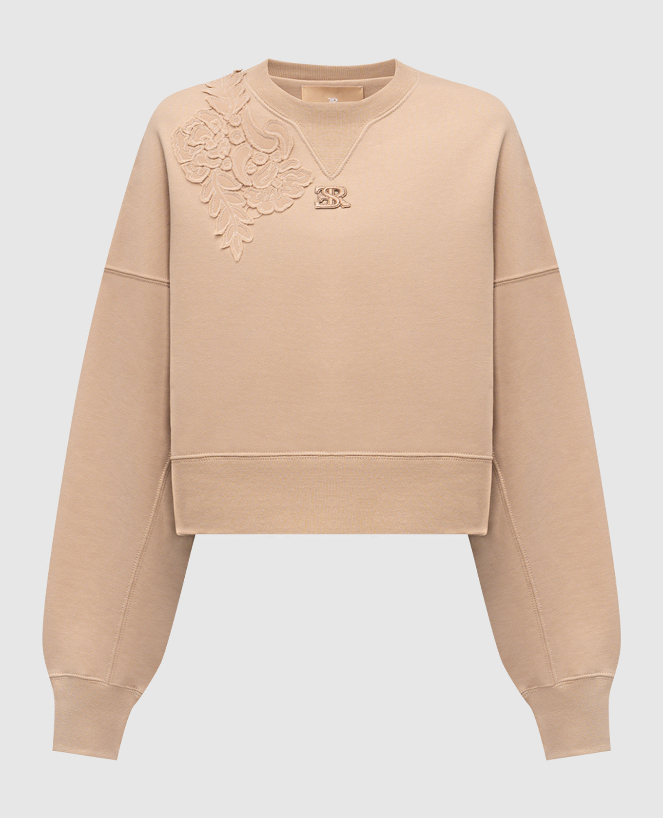 Beige sweatshirt with applique Ermanno Scervino
