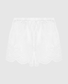 Lou Lou Studio Aurora white shorts with embroidery AURORA