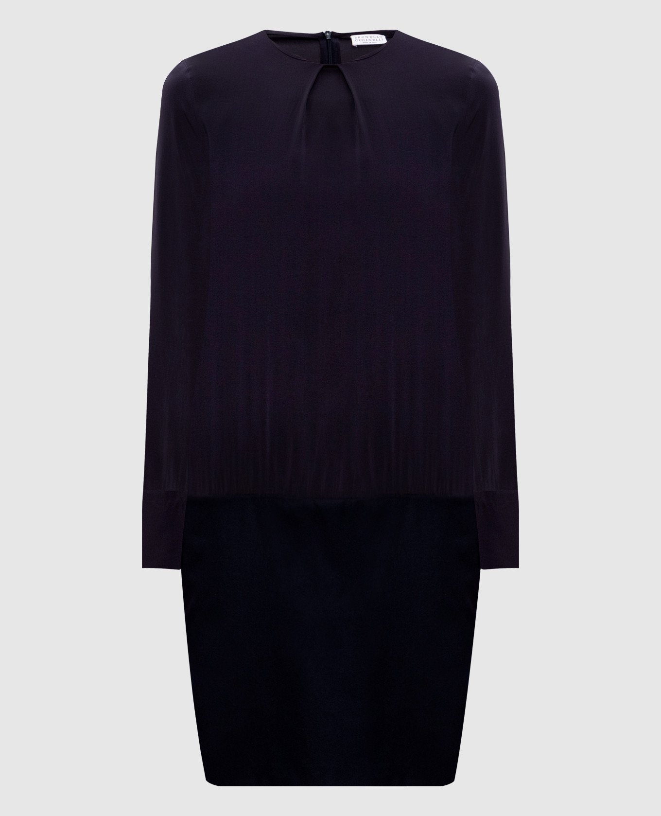 

Blue dress made of silk, wool and cashmere Brunello Cucinelli