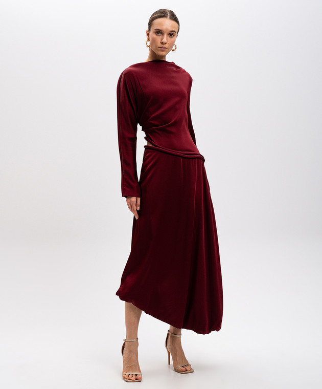 Victoria Beckham - Oxblood burgundy dress with figure-hugging necklines 1424WDR005829A - shop with Bulgaria delivery at Symbol Victoria Beckham - Oxblood burgundy dress with figure-hugging necklines 1424WDR005829A - shop with Bulgaria delivery at Symbol