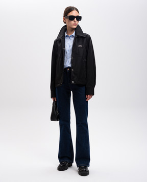 Ami Paris Black jacket with logo UJK242PA0007