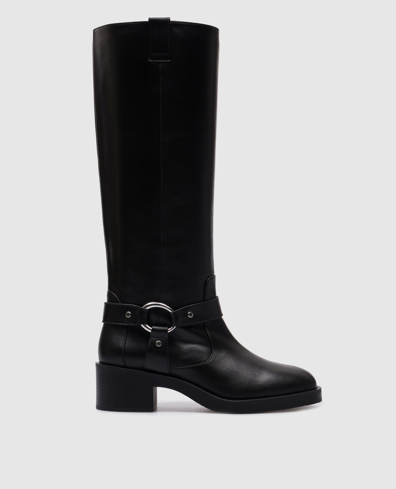 Jax black leather boots stuart weitzman
