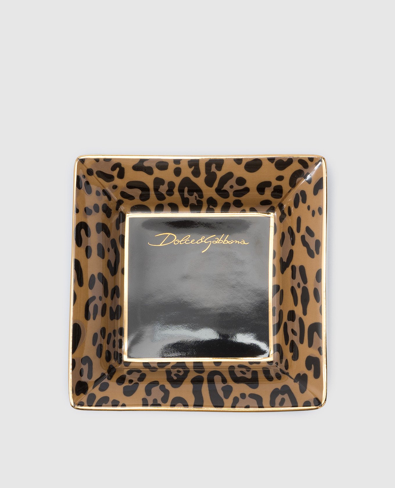 

Porcelain trinket stand in animal print with logo Dolce&Gabbana, White