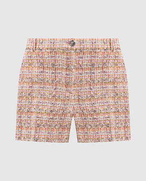 Versace Pink tweed check shorts 10189501A13465