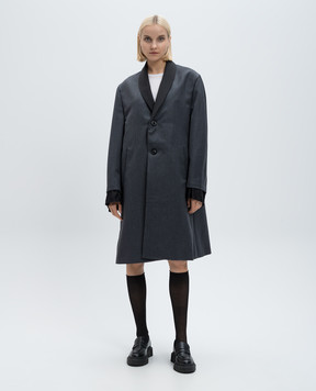 Maison Margiela Gray wool coat with layering effect S50AA0151S48842