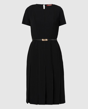 Max Mara Papaia black dress with silk PAPAIA