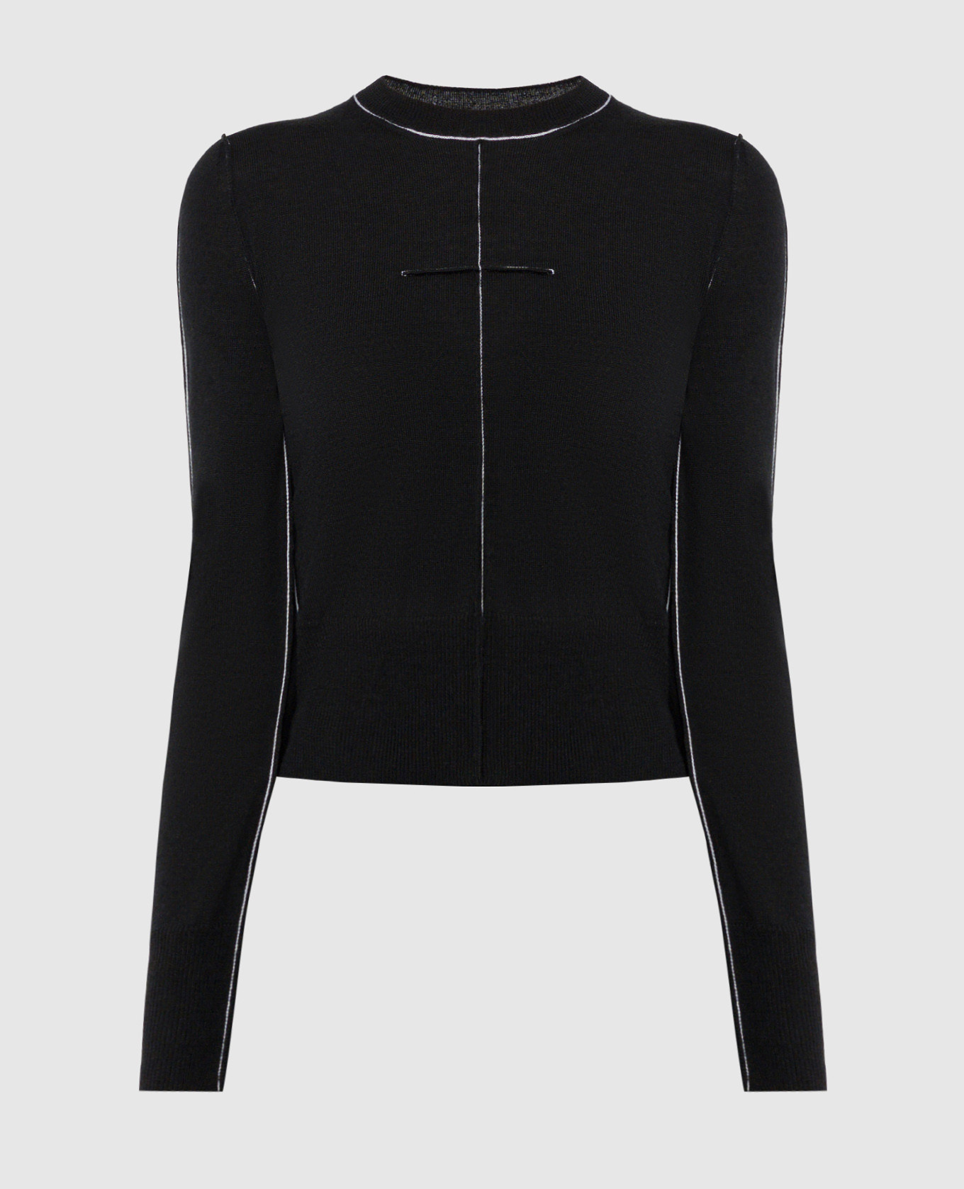 

Black wool jumper with contrasting edging Maison Margiela MM6