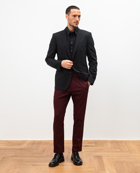 Dolce&Gabbana Burgundy pants with a logo GYACETFUFNV