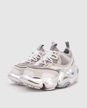 Grounds Gray MOOPIE JAWS sneakers with logo MOOPIEJAWSCHROMESCRATCH