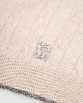 Brunello Cucinelli Children's beige cashmere scarf B12M16569B