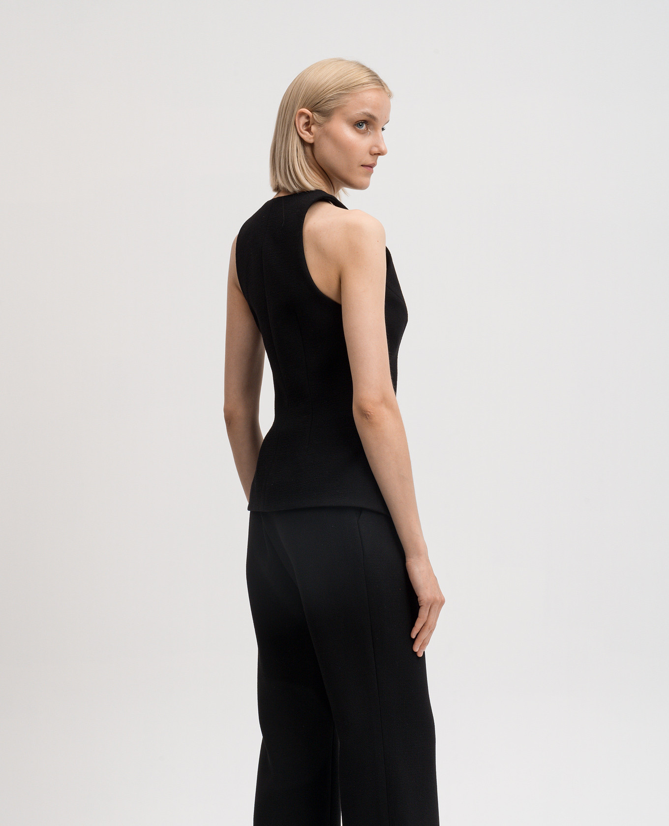 Black vest made of wool Balmain 4