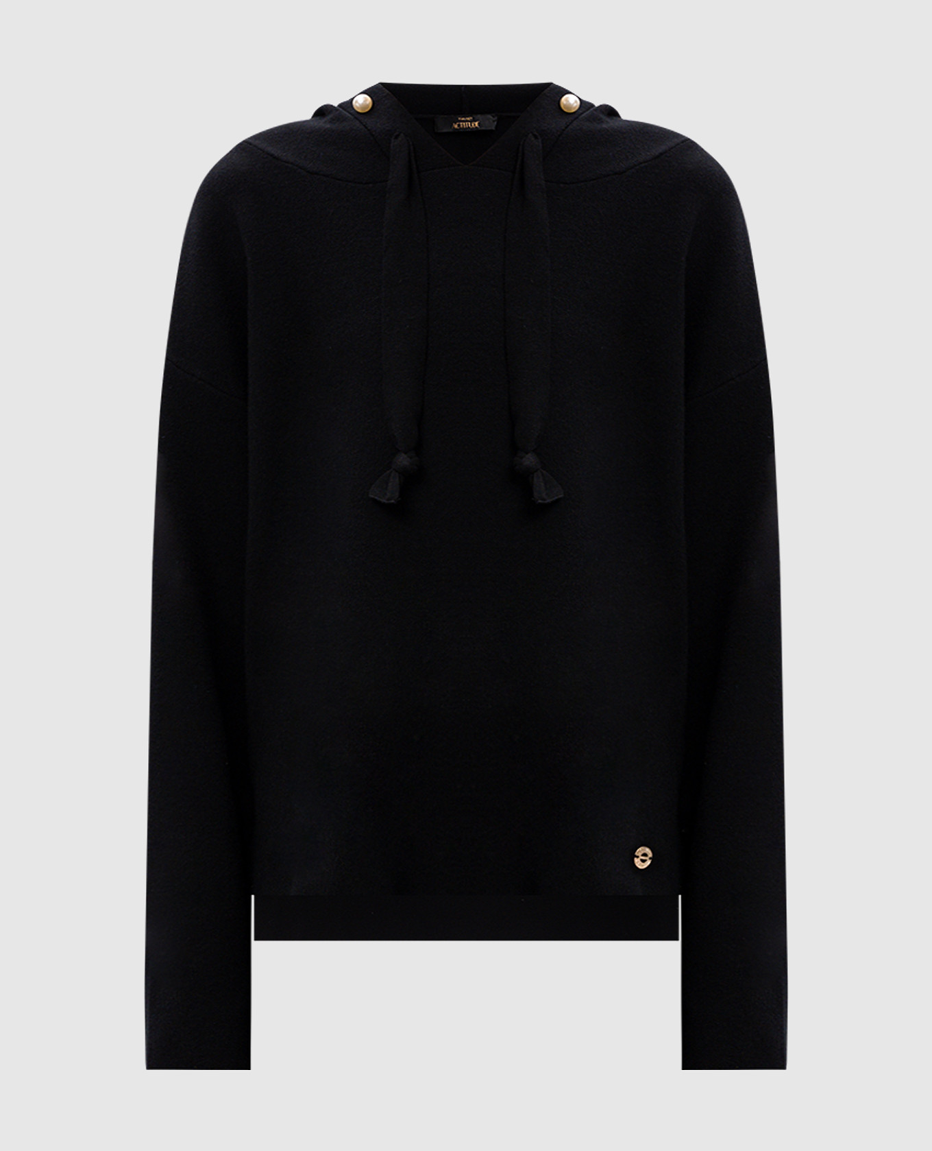 

Black hoodie with beads Twinset Actitude