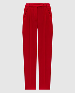 Max Mara OLIVER red high-waisted wool pants OLIVER