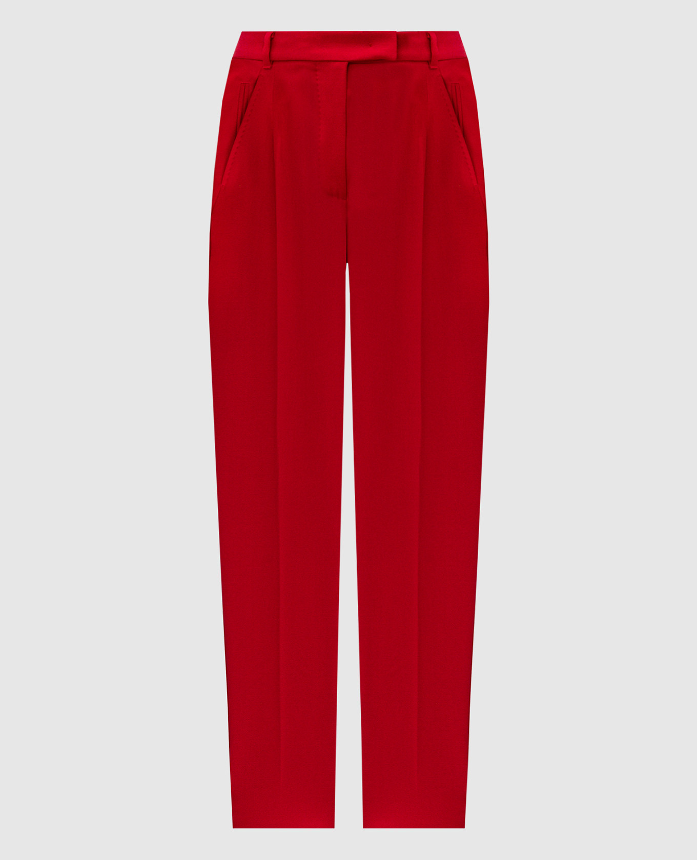 

OLIVER red high-waisted wool pants Max Mara