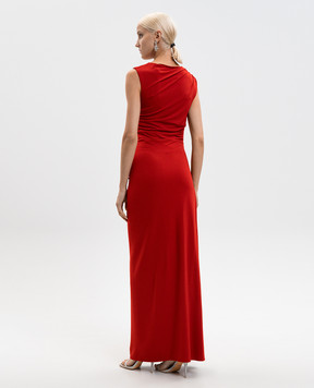 Simkhai Red maxi dress with drape 4251073D